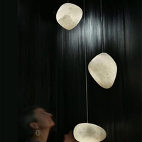 Lustre en albâtre de haute qualité Espagne Designer Duplex pour escalier salon Restaurant magasin de vêtements éclairage disponible moyen
