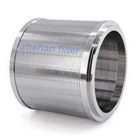 Filter Kawat Johnson Wedge Wire Screen, Saringan Resin, Pengolahan Air Lunak, SS316, Custom OEM, Elemen Saringan Tabung Slot
