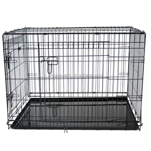 Usine en gros de haute qualité plusieurs tailles <span class=keywords><strong>Cage</strong></span> pour chien en métal grand espace pliable Transport pliable respirant push-up - Product Image 1