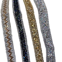 Selbstklebendes Kristall-Strass-Diamantband DIY Dekorations-Aufkleber mit Strassbesatz Bekleidungszubehör für Schneiderbedarf