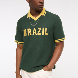 <span class=keywords><strong>Pull</strong></span> polo pour <span class=keywords><strong>homme</strong></span> inspiré du maillot de football, <span class=keywords><strong>col</strong></span> en <span class=keywords><strong>V</strong></span>, avec logo brodé en fil fin, tricoté - Product Image 1