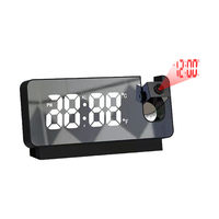 Fullwill 2024 Horloge de projection murale la plus récente Horloge de bureau intelligente Horloge numérique LED avec projection