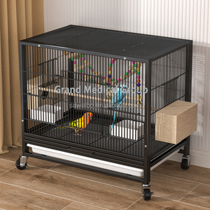 Katı desen kuş kafesi bir iki üç katlı plastik tepsi palet kutusu ile özelleştirilmiş demir inşaat Pet besleme ambalaj - Product Image 2