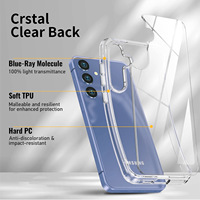 Untuk S26 Plus Magnetic TPU+PC Case 1.5mm Tahan Guncangan Anti-Sidik Jari Anti Menguning Desain Tipis Transparan Kompatibel S25 Ultra