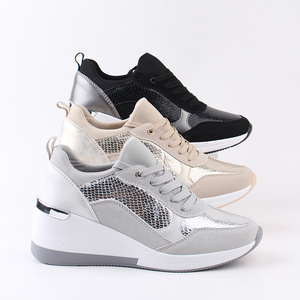 <span class=keywords><strong>Sneakers</strong></span> Casual da <span class=keywords><strong>Donna</strong></span> di Lusso Personalizzate con <span class=keywords><strong>Zeppa</strong></span> Alta e Tacco, Scarpe da Passeggio Casual da <span class=keywords><strong>Donna</strong></span> - Product Image 1