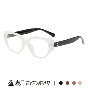 แว่นตาทรงแคทอาย กรอบ TR90 ป้องกันแสงสีฟ้า เลนส์ใส แว่นสายตาผู้หญิง - Product Image 2