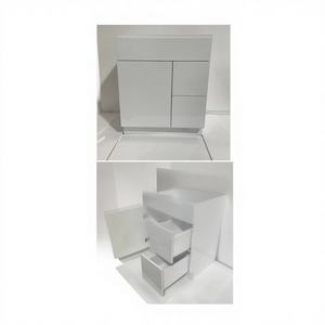 Fabricado en fábrica al por mayor de madera maciza RTA baño acrílico Vanidad de alta calidad Diseño moderno Vanidades Mueble de baño - Product Image 1