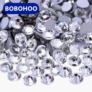 Bobohoo หินคริสตัล AB และคริสตัล2028พลอยเทียมตกแต่งเล็บแก้วแบบไม่ร้อน - Product Image 1