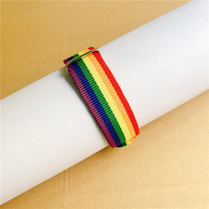 Bracelet de fierté LGBT pour bisexuels, lesbiennes, gays, bracelets de fierté LGBTQ, bracelet en nylon fait main, réglable, bracelets arc-en-ciel - Product Image 3