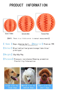 Agresif Çiğneyiciler İçin İnteraktif Köpek Çiğneme Oyuncağı - Diş Temizleme Özellikli Dayanıklı Yumuşak Kauçuk Top 6 Renk İç/Dış Mekan Kullanımı - Product Image 6