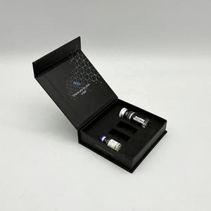 Caja de Cartón Negra Magnética Reciclable para Viales de Péptidos Individuales de 2ml y 3ml con Varias Ranuras para Empaque de Viales - Product Image 4