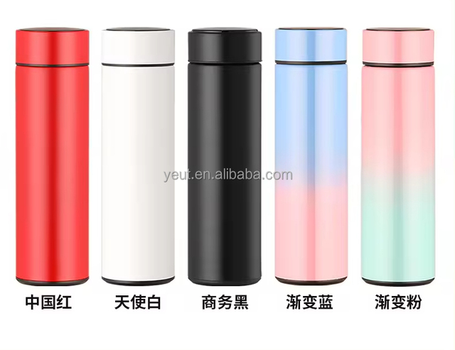 500ml Thermo Bottle Thermal Cup Vacuum Flasks Stainless Steel Thermos Led Temperature Smart Water Bottle