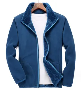 2023 new polar fleece coat for men and women warm thick fashion leisure coral fleece double side wear top reversible coat jacke