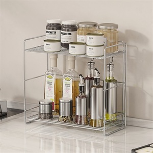 304 Stainless Steel Towel Rack Countertop Kitchen <b>Narrow</b>-sided Double-layer Integrated Waterproof Modern Sink Compatible - Product Image 2
