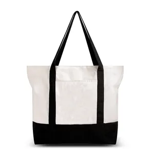 Custom Canvas Tote Bag Printing Logo Heavy Duty Canvas Tote Bag Shopping Gifts Vintage Bag Canvas Tote Handbags For Women