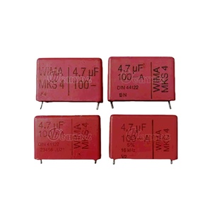 ตัวเก็บประจุแบบฟิล์มบาง WIMA 4.7UF 100V สีแดง Weima MKC หรือ MKS 4.7UF 100V - Product Image 1