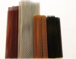 Kiến trúc crimped dệt dây lưới trang trí kim loại chuỗi lưới Rèm hợp kim lưới cuộn dây Xếp Nếp - Product Image 4