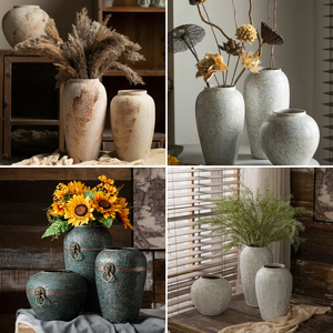 <span class=keywords><strong>Vaso</strong></span> in <span class=keywords><strong>Ceramica</strong></span> Blu <span class=keywords><strong>Turchese</strong></span> con Motivo Floreale Dorato, Stile Europeo, Vendita all'Ingrosso - Product Image 4