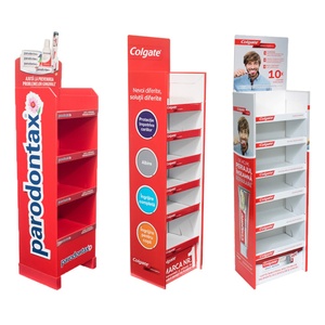 Étagère d'affichage en carton ondulé personnalisée pour les produits de soin corporel en magasin de détail, pour les présentoirs de sol POP - Product Image 1