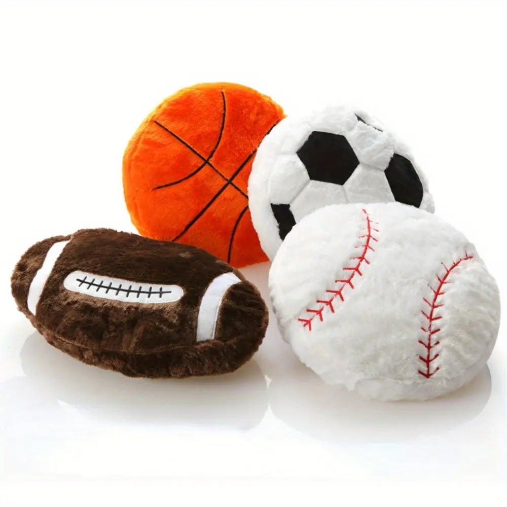 Cojín deportivo T512, almohada de peluche de fútbol rellena esponjosa, juguetes de peluche de baloncesto y béisbol de Rugby