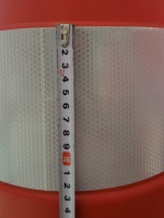 Barrière de circulation en plastique avec base détachable, orange, réfléchissante, pour autoroute