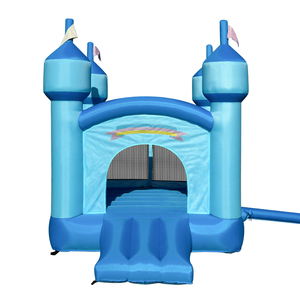 Château gonflable bleu écologique en tissu Oxford avec souffleur ETL pour 3-4 enfants, idéal pour fêtes intérieures et extérieures – Offre Spéciale - Product Image 3