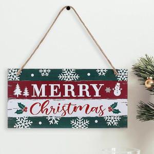 ไม้แขวนตกแต่งคริสมาสต์จี้ไม้ชิ้นเดียวที่กำหนดเองสไตล์คลาสสิก30x15ซม. งานฝีมือ DIY - Product Image 3