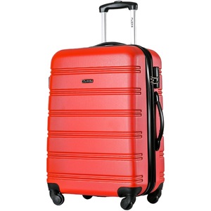 Maleta de Viaje Rígida con Ruedas, Material ABS, Cierre de Cremallera, Resistente a Impactos y al Desgaste, Color Rojo, 20 Pulgadas - Product Image 4