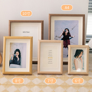 Cornice in legno rettangolare casa soggiorno sala da pranzo ufficio Desktop Display da parete matrimonio fattoria decorazione cornice per <span class=keywords><strong>foto</strong></span> - Product Image 4