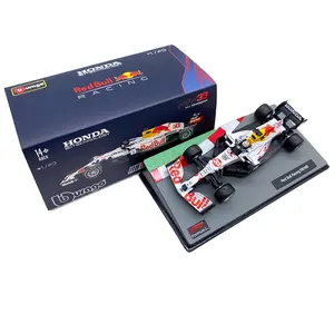 ¡STOCK! Burago 2021-1:43 estación turca pintura carrera Red Bull Racing RB16B (con casco) modelo de coche de aleación de simulación con Base