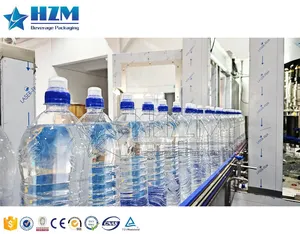 A maquinaria de enchimento engarrafada automática completa do ANIMAL DE ESTIMAÇÃO para a água potável mineral embalada