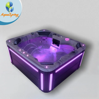 Pas cher Prix Rectangle Forme 7 Personne Balboa Contrôle Massage Extérieur Spa Jacuzzier Hidromasaje Bain à Remous avec 2 Pompes de Puissance