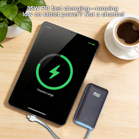 Batterie externe pour ordinateur portable 10000mAh avec câbles 2-en-1 intégrés, charge rapide 35W pour tablette mobile, chargeur de batterie portable