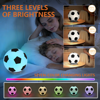 Altavoz Inteligente 3D de Fútbol para Niños, Personalizado OEM, con Sonido Blanco, de Silicona, Decorativo para el Hogar, con Luces LED de Hadas Nocturnas