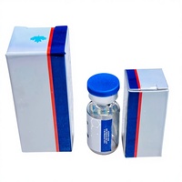Boîte d'emballage personnalisée en carton blanc ivoire pour flacons de médicaments, auto-érectible et pliable, pour petits flacons de pilules de 2ml/3ml/10ml, impression UV