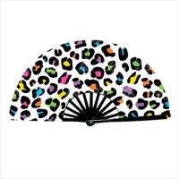 Éventail pliable personnalisé en bambou, grand format, avec logo imprimé par sublimation, pour fêtes, mariages, décoration, respectueux de l'environnement