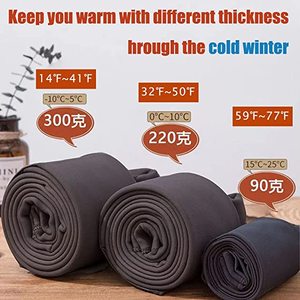 Leggings chauds d'hiver pour femmes, taille haute, élastiques, thermiques, doublés polaire, amincissants, collants épais - Product Image 5