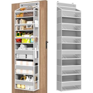 Over The Door Organizer 6 Tiers Heavy Duty Hanging <b>Storage</b> With Large Capacity Pockets Behind Door Closet Organizer - Product Image 1