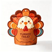 Sachet d'emballage alimentaire personnalisé OEM découpé sur mesure en forme spéciale, en PE de qualité alimentaire, refermable, pour bonbons et friandises pour enfants