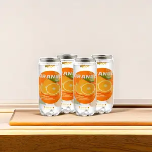 supplier for oem beverage with label 350ml can orange sparkling drink