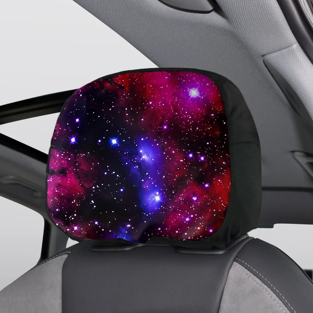High quality most popular car headrest cover headrest covers for cars white polyester car headrest cover