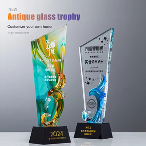Pluripremiato campione di calcio in bianco della scuola regalo Souvenir vincitore del premio per la laurea gare di maratona trofeo di cristallo di vetro - Product Image 6