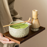 Vente en gros - Coffret de matcha en céramique personnalisé avec logo - Poudre de thé matcha traditionnelle - Fouet pour les amateurs de matcha - Kit cadeau