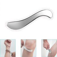 Outil de grattage musculaire en acier inoxydable, outil pour tissus cicatriciels, outils de physiothérapie, outil de grattage musculaire, grattoir de massage Guasha