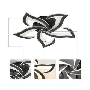 Vente en gros en ligne <span class=keywords><strong>de</strong></span> luminaires <span class=keywords><strong>de</strong></span> plafond en forme <span class=keywords><strong>de</strong></span> <span class=keywords><strong>fleur</strong></span> <span class=keywords><strong>de</strong></span> <span class=keywords><strong>lotus</strong></span> noir et blanc, style nordique <span class=keywords><strong>simple</strong></span>, pour salon, chambre à coucher, design moderne, lampe <span class=keywords><strong>de</strong></span> plafond en forme <span class=keywords><strong>de</strong></span> <span class=keywords><strong>fleur</strong></span> - Product Image 2