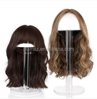 Support de perruque en acrylique transparent avec plateau en mousse pour mannequin trépied Judaica, cadeau juif