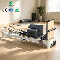CONTRON Reformer Pilates dari Aluminium Alloy Warna Kustom Garansi 5 Tahun Tempat Tidur Pilates Studio Rumah yang Dapat Disesuaikan