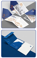 Carpeta de Presentación de Papel Personalizada para Documentos, Cubierta de Contratos, Folletos Corporativos, Porta Tarjetas de Hotel con Impresión UV