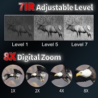 Lunettes de vision nocturne NV8160 montées sur casque, avec fonction rabattable, portée infrarouge 3D, grossissement 4K 13x, étanches, jumelles mains libres