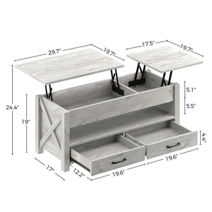 Nuevos muebles modernos minimalistas contemporáneos, mesas <span class=keywords><strong>de</strong></span> <span class=keywords><strong>centro</strong></span> <span class=keywords><strong>de</strong></span> madera superior lifu expandibles grises para sala <span class=keywords><strong>de</strong></span> estar - Product Image 6